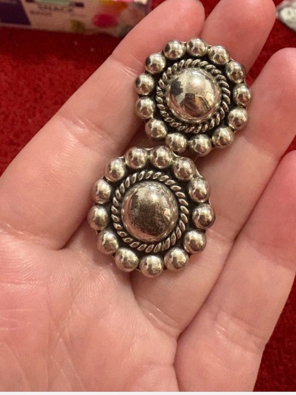 Sterling silver 925 Mexico cii stamped Vintage clipons